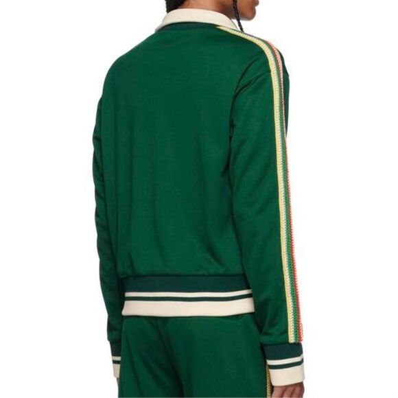 NWT Wales Bonner Rare Crochet Striped Green Top & Bottom Track Suit Men’s M - Picture 2 of 16
